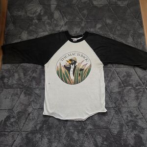 VTG Fleetwood Mac THE MAC IS BACK  Baseball Raglan Tee Large USA 1987 Tour